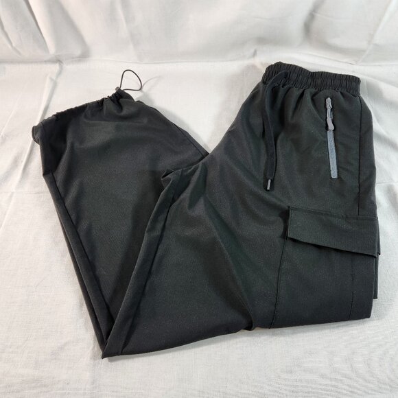 Farungs Women's Activewear Pants Stretch Waist Zip Pockets Jogging Sz Large - Picture 1 of 11